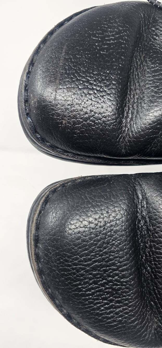 Birkenstock Women’s Memphis Black Pebbled Leather Oxford Locking Laces Size 36/5 - Picture 2 of 10